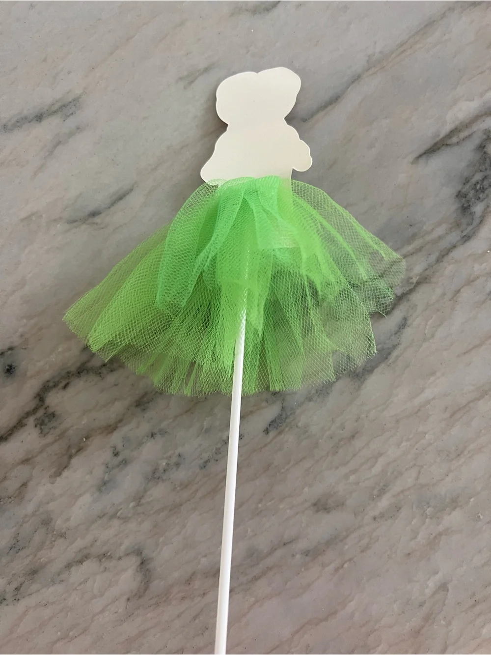 Green Tulle Party Cake Topper - Frozen Characters 8 inches